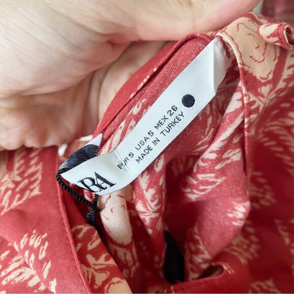 Zara Printed Cotton Jumpsuit - Picture 7 of 14